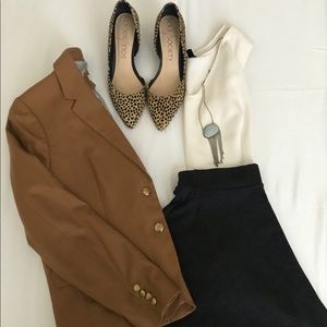 Camel J. Crew Factory Wool Blazer